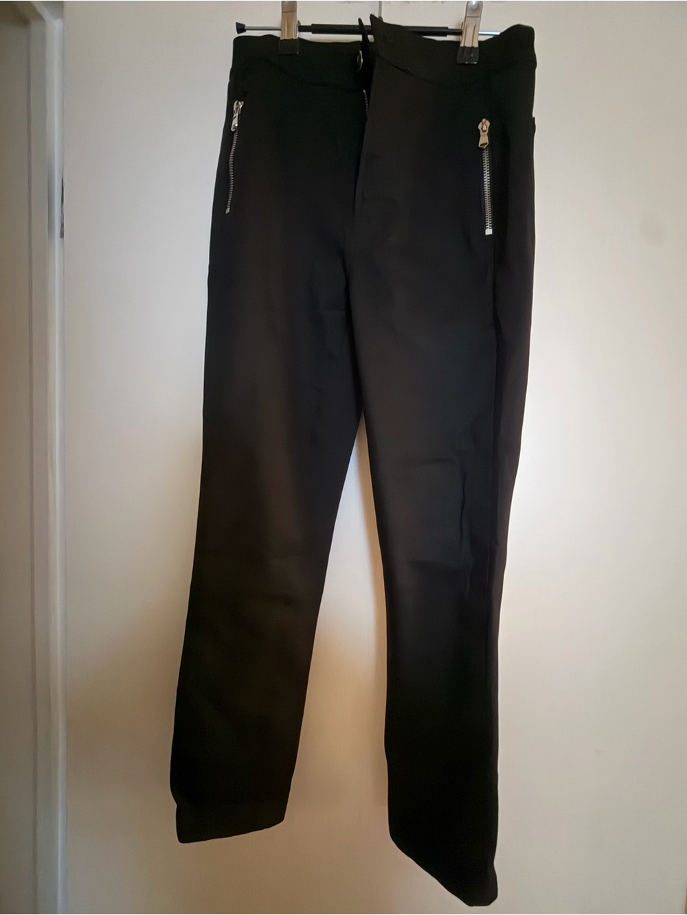 J Brand Black Slim Stretch Pants with Zip Pockets